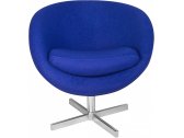 Кресло дизайнерское BON-BON A686  металл, кашемир синий Фото 2