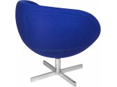 Кресло дизайнерское BON-BON A686  металл, кашемир синий Фото 4
