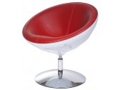 Кресло дизайнерское BON-BON Lotus 636 Ego металл, пластик ABS, экокожа красный Фото 1