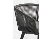 Кресло плетеное с подушками Felicita Diva алюминий, роуп, полиэстер антрацит, темно-серый, серый Фото 6