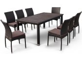 Комплект плетеной мебели Afina T347/Y380A-W53 Brown 8PC сталь, искусственный ротанг, ДПК коричневый Фото 1