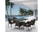 Комплект плетеной мебели Afina T198D/Y97B-W53 4 Pcs Brown сталь, искусственный ротанг, ткань коричневый Фото 1