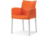 Кресло пластиковое PEDRALI Ice металл, полипропилен оранжевый Фото 1