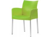 Кресло пластиковое PEDRALI Ice металл, полипропилен зеленый Фото 1