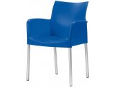 Кресло пластиковое PEDRALI Ice металл, полипропилен синий Фото 1