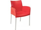 Кресло пластиковое PEDRALI Ice металл, полипропилен красный Фото 1