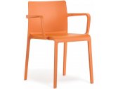 Кресло пластиковое PEDRALI Volt полипропилен оранжевый Фото 1