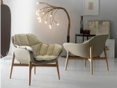 Кресло лаунж с подушкой Quinti Manta Design Marco Cocco дуб, полиуретан, ткань натуральный Фото 2