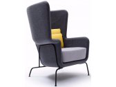 Кресло с правым подлокотником Quinti Hip Design Ximo Roca металл, ткань черный Фото 2