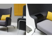 Кресло с правым подлокотником Quinti Hip Design Ximo Roca металл, ткань черный Фото 3