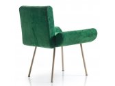 Кресло с обивкой Quinti Ginevra Design Roberto Baciocchi металл, ткань никелированный Фото 3