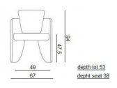 Кресло мягкое Quinti Anna Design Roberto Baciocchi сталь, пенополиуретан, ткань Фото 2