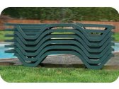 Шезлонг-лежак пластиковый Veranda Garden Marcel 2 полипропилен, текстилен зеленый, бежевый Фото 5
