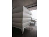 Диван трехместный с подушками в стиле лаунж Roberto Serio Talenti Pad алюминий, ткань белый Фото 5