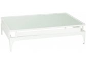 Кофейный столик со столешницей в стиле лаунж Roberto Serio Talenti Pad алюминий, стекло белый Фото 1