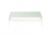 Кофейный столик со столешницей в стиле лаунж Roberto Serio Talenti Pad алюминий, стекло белый Фото 4