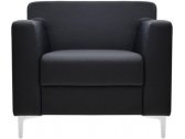 Кресло с обивкой Профдиван Калипсо дерево, металл, кожа черный Фото 4