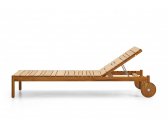 Шезлонг-лежак деревянный с матрасом Varaschin Barcode тик, ткань Фото 4