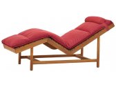 Шезлонг-лежак деревянный с матрасом Varaschin Barcode тик, ткань Фото 3