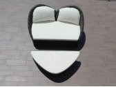 Комплект плетеной мебели Uniko Cupido алюминий, искусственный ротанг, ткань коричневый, кремовый Фото 2