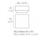 Столик пластиковый приставной Vondom Vela Basic полиэтилен Фото 2