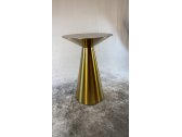 Подстолье-стол металлическое Tron 2109EM нержавеющая сталь золотой Фото 4