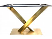 Подстолье металлическое двойное Tron 1295EM нержавеющая сталь золотой Фото 2