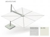 Зонт дизайнерский Umbrosa Versa UX Architecture алюминий, ткань Sunbrella папирусно-белый, мраморный Фото 3