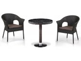 Комплект плетеной мебели Afina T601/Y79A-W53 Brown 2Pcs искусственный ротанг, сталь, стекло, ткань коричневый Фото 1