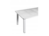 Стол пластиковый раздвижной Nardi Levante алюминий, пластик белый Фото 6