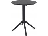 Стол пластиковый складной Siesta Contract Sky Folding Table Ø60 сталь, пластик черный Фото 8