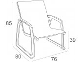 Кресло пластиковое Siesta Contract Pacific Lounge стеклопластик, текстилен белый Фото 2
