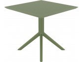 Стол пластиковый Siesta Contract Sky Table 80 сталь, пластик оливковый Фото 6
