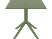 Стол пластиковый Siesta Contract Sky Table 80 сталь, пластик оливковый Фото 1