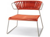 Кресло лаунж плетеное Scab Design Lisa Lounge Filo сталь, роуп тортора, оранжевый Фото 5