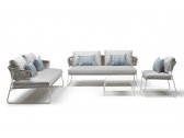 Кресло лаунж плетеное Scab Design Lisa Lounge Filo сталь, роуп лен, серебристый Фото 7