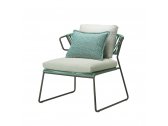Кресло лаунж плетеное Scab Design Lisa Lounge Filo сталь, роуп антрацит, ментоловый Фото 9