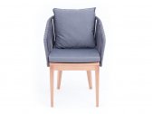 Кресло плетеное с подушками F.CASA FRG-I 076 дуб, роуп, ткань Фото 6