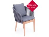 Кресло плетеное с подушками F.CASA FRG-I 076 дуб, роуп, ткань Фото 1