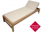 Лежак деревянный с матрасом F.CASA Ireco дуб, ткань Фото 1