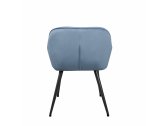 Кресло с обивкой E-line Регент металл, велюр пудрово-синий Фото 3