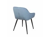 Кресло с обивкой E-line Регент металл, велюр пудрово-синий Фото 4