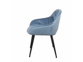 Кресло с обивкой E-line Регент металл, велюр пудрово-синий Фото 5