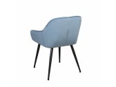 Кресло с обивкой E-line Регент металл, велюр пудрово-синий Фото 7