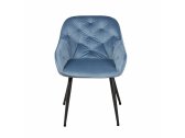 Кресло с обивкой E-line Регент металл, велюр пудрово-синий Фото 2