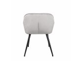 Кресло с обивкой E-line Регент металл, велюр светло-серый Фото 4