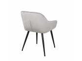 Кресло с обивкой E-line Регент металл, велюр светло-серый Фото 5