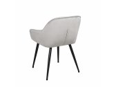 Кресло с обивкой E-line Регент металл, велюр светло-серый Фото 6