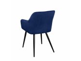 Кресло с обивкой E-line Консул металл, велюр темно-синий Фото 5