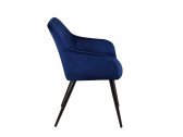 Кресло с обивкой E-line Консул металл, велюр темно-синий Фото 6